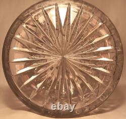 10.5 7 POUNDS! American brilliant cut crystal pitcher thistle art glass vase