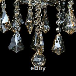 10 Arms Crystal Cut Glass Large Chandelier Pendant Ceiling Candle Light Home E12