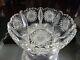 10 BOWL, Antique American Brilliant period cut Glass Crystal Bergen Crescent