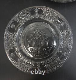 10 English Cut Glass Emulating Rock Crystal 8.75 inch Plates Early 20 Century