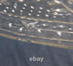10 English Cut Glass Emulating Rock Crystal 8.75 inch Plates Early 20 Century