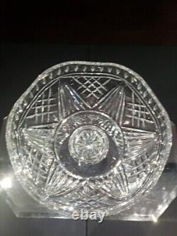 10 Footed Centerpiece Bowl- Waterford Signed Cut Glass Crystal Voyage of Hope