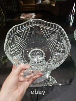 10 Footed Centerpiece Bowl- Waterford Signed Cut Glass Crystal Voyage of Hope