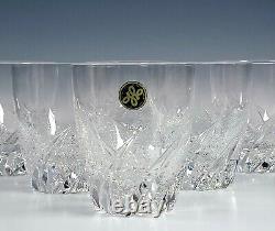 10 HOYA Japan Finely Cut Swirl Comet Crystal Glasses Glass Whiskey Tumblers