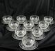 10 Hawkes Wickham Fine Cut Crystal Dessert Bowls with Matching Underplates