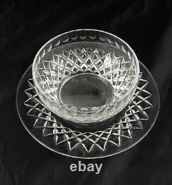 10 Hawkes Wickham Fine Cut Crystal Dessert Bowls with Matching Underplates