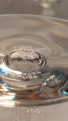 10 Lenox Regency Crystal 7 1/4 Wine Glass Cut Bowl Gold Trim