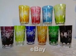 10 Nachtmann Traube Case Cut To Clear Crystal Iced Tea Water Highball Glasses