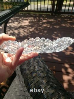 10 Plate Tray American brilliant cut glass crystal Hawkes Signed Portland RARE