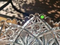 10 Plate Tray American brilliant cut glass crystal Hawkes Signed Portland RARE