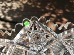 10 Plate Tray American brilliant cut glass crystal Hawkes Signed Portland RARE