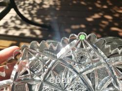 10 Plate Tray American brilliant cut glass crystal Hawkes Signed Portland RARE