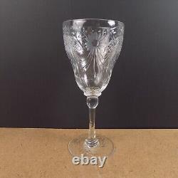 10 Thomas Webb Crystal Water Glasses Goblets Cut Flower & Lattice England