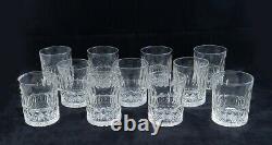 11 Antique Anglo Irish Cut Glass Crystal Whiskey Double Old Fashioned Tumblers