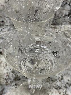 11 Antique Circa 1800s Hand etched cut carved lead crystal glass 215yrs+ old