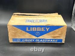 11 LIBBEY Glass 10 oz Cut Crystal 5-5/8 Water Goblets Stemmed Leaves #3004 MCM