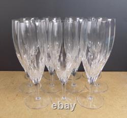 11 Mikasa Phoenix Crystal Iced Tea Glasses Vertical Cuts 8 7/8 Tall