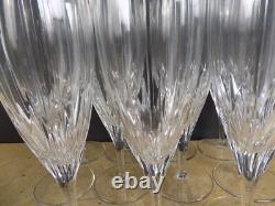 11 Mikasa Phoenix Crystal Iced Tea Glasses Vertical Cuts 8 7/8 Tall