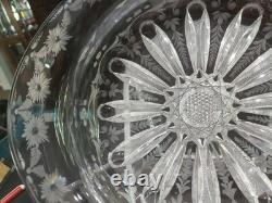 11 Oval BOWL American Brilliant Period Cut Glass Crystal signed Libbey #378