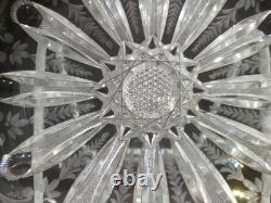 11 Oval BOWL American Brilliant Period Cut Glass Crystal signed Libbey #378