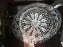 11 Oval BOWL American Brilliant Period Cut Glass Crystal signed Libbey #378