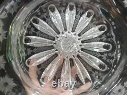 11 Oval BOWL American Brilliant Period Cut Glass Crystal signed Libbey #378