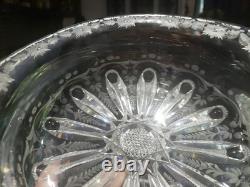 11 Oval BOWL American Brilliant Period Cut Glass Crystal signed Libbey #378