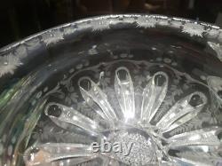 11 Oval BOWL American Brilliant Period Cut Glass Crystal signed Libbey #378