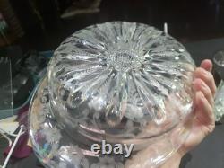 11 Oval BOWL American Brilliant Period Cut Glass Crystal signed Libbey #378