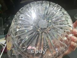 11 Oval BOWL American Brilliant Period Cut Glass Crystal signed Libbey #378