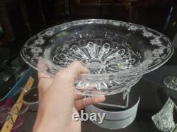 11 Oval BOWL American Brilliant Period Cut Glass Crystal signed Libbey #378