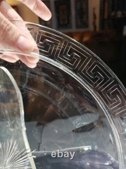 11 Platter Tray American brilliant cut glass crystal Hawkes Flutes & Greek Key