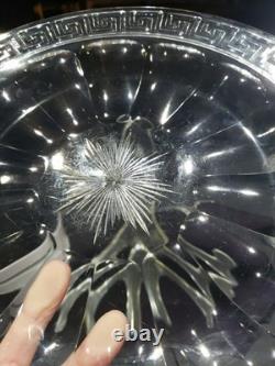 11 Platter Tray American brilliant cut glass crystal Hawkes Flutes & Greek Key