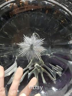 11 Platter Tray American brilliant cut glass crystal Hawkes Flutes & Greek Key