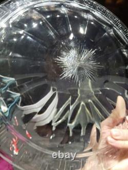 11 Platter Tray American brilliant cut glass crystal Hawkes Flutes & Greek Key