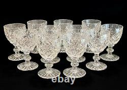 11 Saint St. Louis Cut Crystal Glass Burgundy Wine Goblets in Versailles