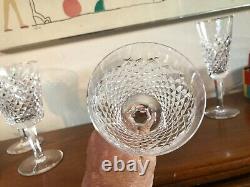 11 Vintage Waterford Alana Large Water Goblets Hand Cut Irish Crystal