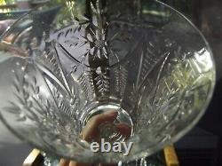 (11) Water Wine glasses Goblets 8-1/2 Cut floral swags elegant antique crystal