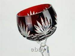 12 Ajka Marsala Cut To Clear Crystal 8 1/4 Multicolor Wine Goblet Glass