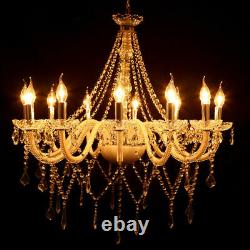 12 Arms K9 Crystal Cut Glass Large Chandelier Pendant Ceiling Candle Light E12