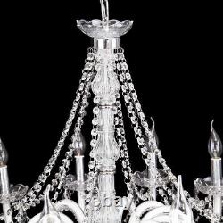 12 Arms K9 Crystal Cut Glass Large Chandelier Pendant Ceiling Candle Light E12