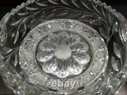 12 Caboret Two Handled Bowl -Antique American Brilliant Cut Glass Crystal nice