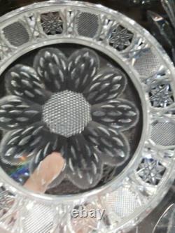 12 Caboret Two Handled Bowl -Antique American Brilliant Cut Glass Crystal nice