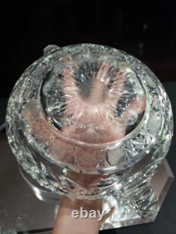 12 Caboret Two Handled Bowl -Antique American Brilliant Cut Glass Crystal nice