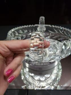12 Caboret Two Handled Bowl -Antique American Brilliant Cut Glass Crystal nice