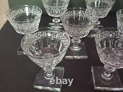 12 Champagne Sherbet Glasses American Brilliant Cut Crystal Pairpoint Gloucester