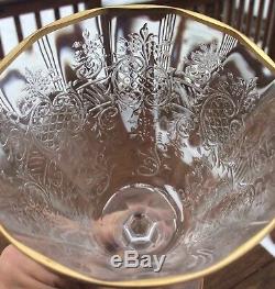 12 Exceptional Moser Lobmeyr Art Cut Glass Rock Crystal Water Goblets
