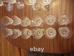 12 Fine Elegant Cut Crystal Diamond Bowl Air Bubble Stems Claret Wine Goblets