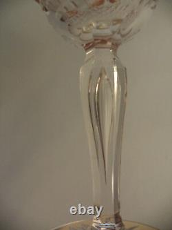 12 Fine Elegant Cut Crystal Diamond Bowl Air Bubble Stems Claret Wine Goblets