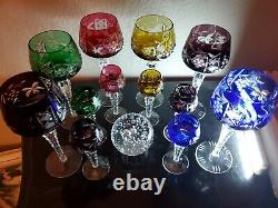 12 Nachtmann Traube cut to clear tall & short glasses see description